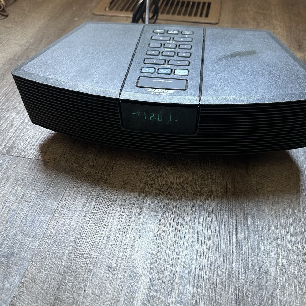 Bose Wave Radio Model AWR1G1 Black FM/AM/Aux/Alarm Tested - Works No‎ Remote